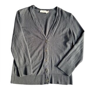 Tory Burch Black Merino Wool Cardigan